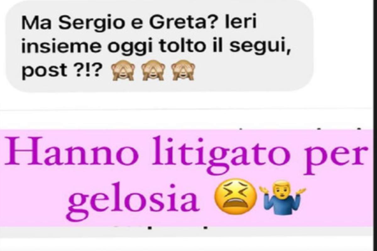 greta sergio gf crisi